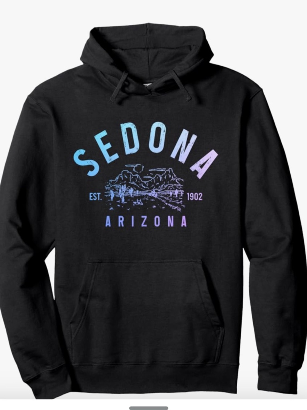 Sedona Arizona Graphic Hoodie - Black with Print